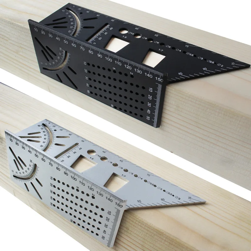 Details about   45/90° Woodworking Ruler 3D Mitre Angle Measuring Gauge Miter Saw Measure Tool 