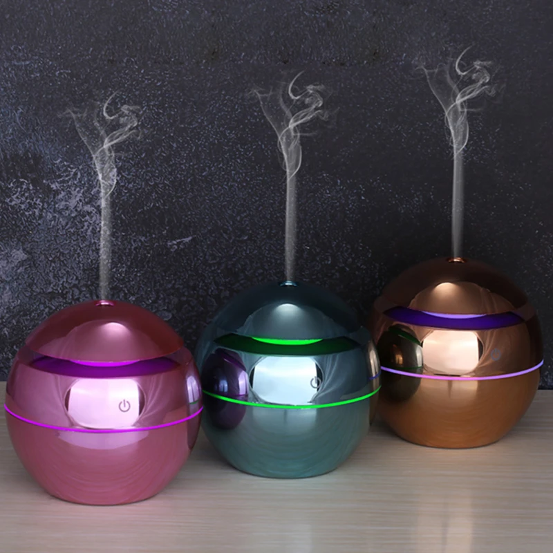 

KAIPUTE 130ml mini USB Ultrasonic Air Humidifier Aromatherapy Essential Oil Diffuser Wood Grain Humidifier Lacquer Painting