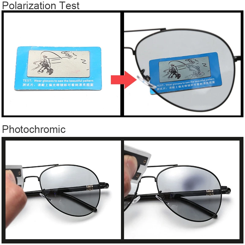 Пилот фотохромные солнцезащитные очки для мужчин вождения TAC изменение цвета Пилот солнцезащитные очки сплав весенние дужки Оттенки для женщин водителя