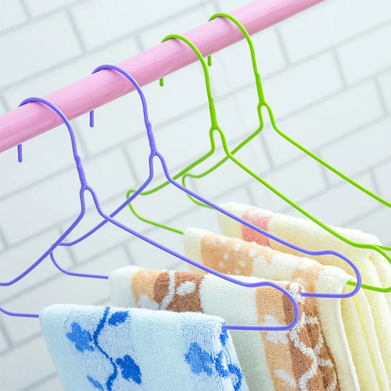 

28cm children's hangers Laundry drying clothes/drying clothes Wire dip hanging hangers 10 pcs/group