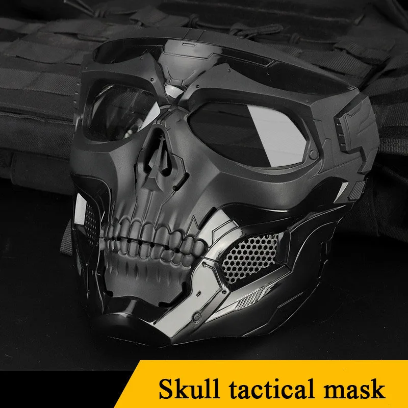 Outdoor Airsoft Paintball Mask Full Face Skull Tactical Helmet Mask Breathable Military Shooting Hunting Protection Skull Masks