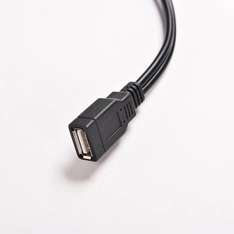 

Male To Female USB Cable Wireless USB 2.0 Y Cable Connector Hard Disk Dual USB Extension Mini