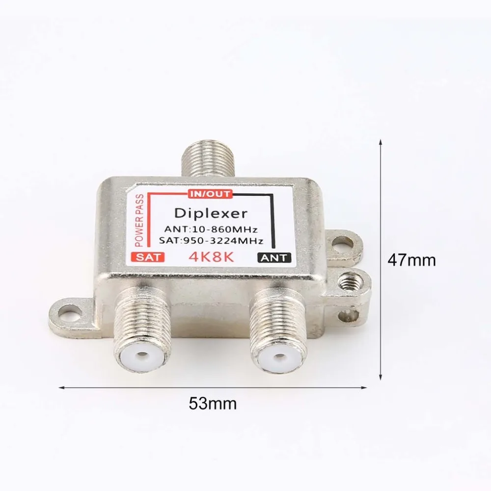 4K8K SAT/ANT Diplexer 10 3224 МГц kabel en satelliet TV signaal Гибридный сплиттер scheiding RF signalen|Спутниковое