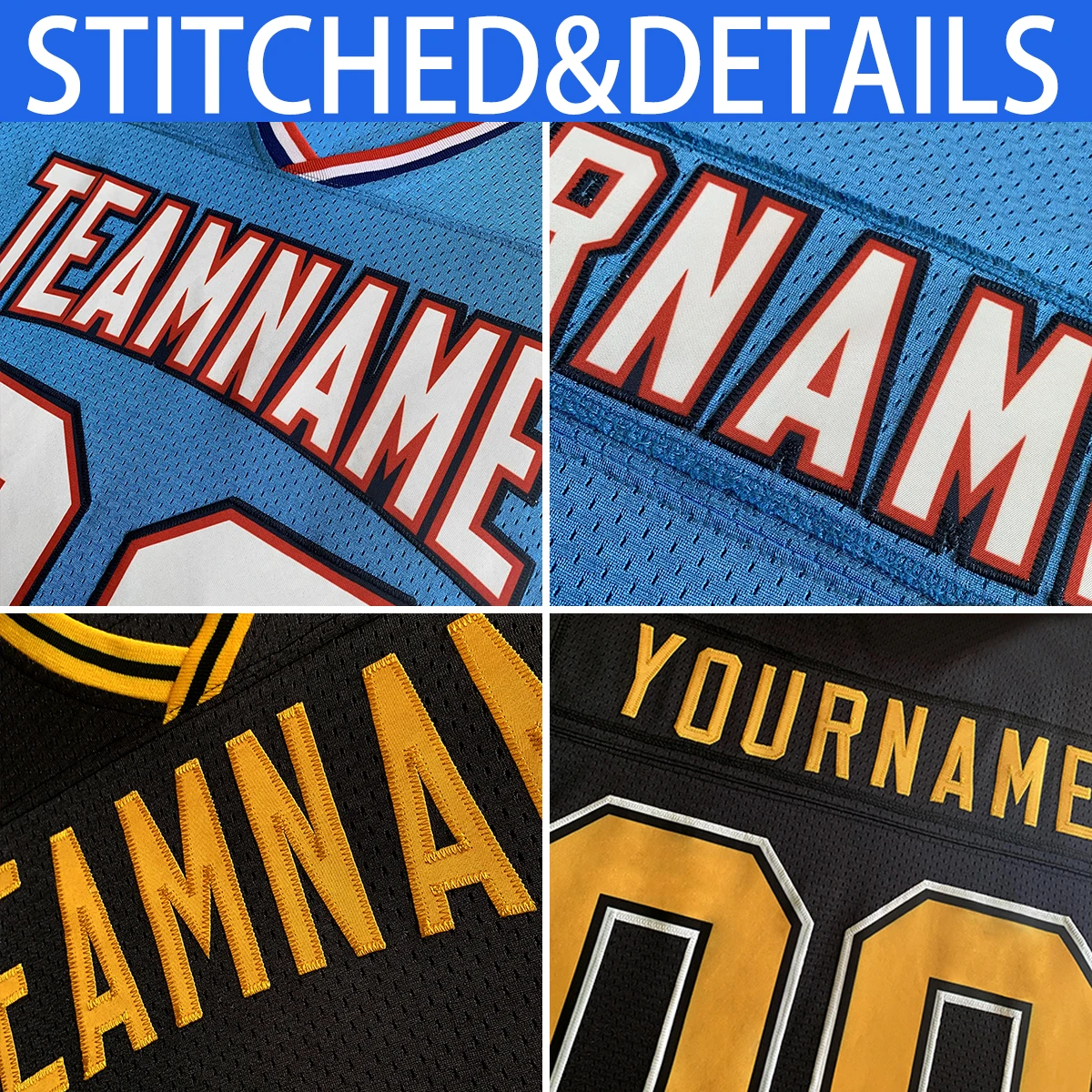 Sewing Football Jerseys Embroidered Team Name Number Stitched Rugby Jersey Game Training Men/Women/Youth