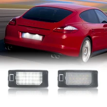  2PCS LED License Number Plate Light Lamp for Porsche Panamera 970 4D 2010 2011 2012 2013 2014 2015 2016 Rear LightOEM#:8TO943021 