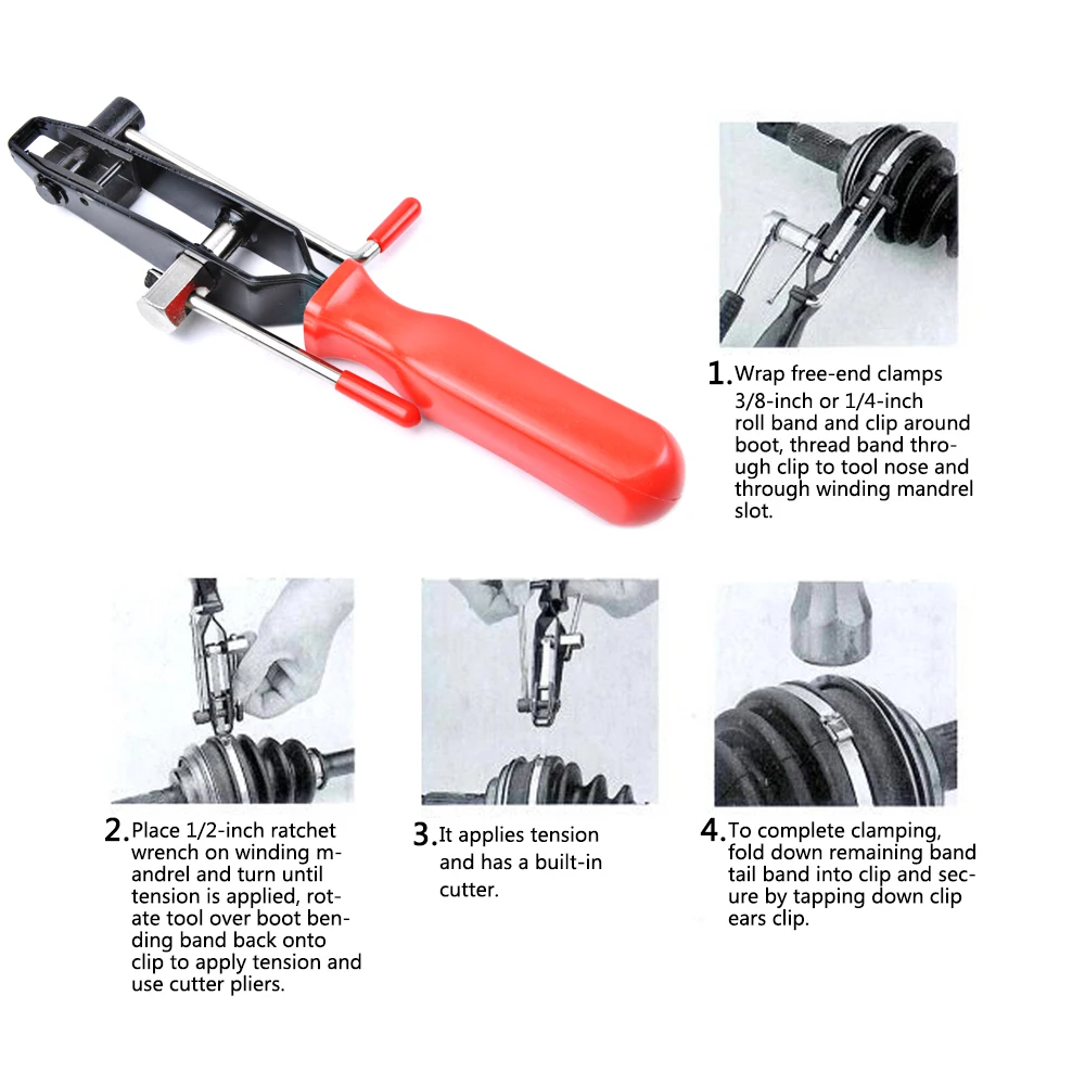 US $20.78 Mikkuppa Cv Joint Boot Clamp Pliers Ear Type Boot Tie Pliers Car Band Tool Kit Automotive Hose Axle Plier