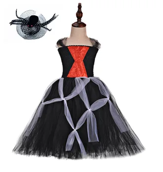 

2019 Vampire Halloween Tutu Dress Scary Spider Witch Zombie Role Play Costume Carnival Evening Party Parade Outfit Dress Clothes