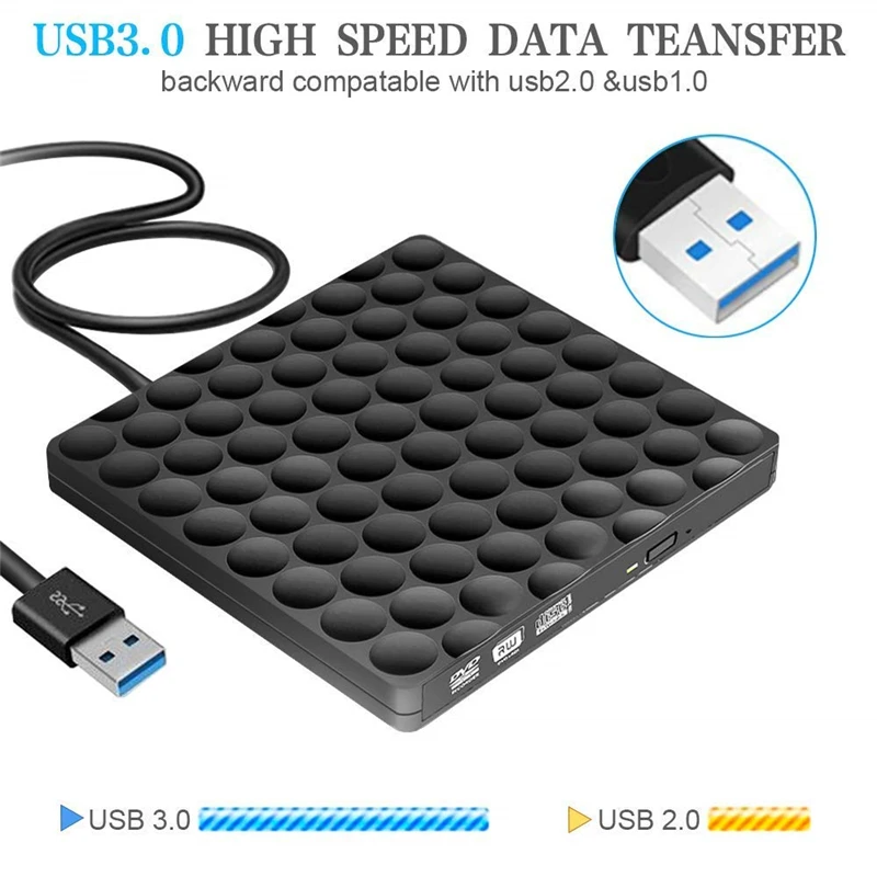 YAHEY USB 3,0 type C Внешний привод CD/DVD RW горелки оптический писатель плеер для Apple Mac book Pro Air ноутбука Windows диски