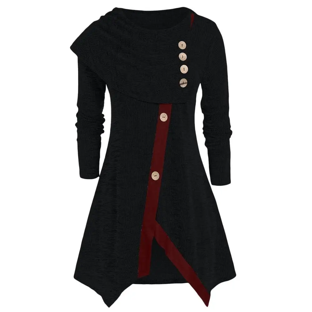 

Women Plus Size Sweater Shirt Tops Asymmetrical Space Fashion Tunic Sweater Spring Autumn O-Neck Plaid Streetwear Sweater Top