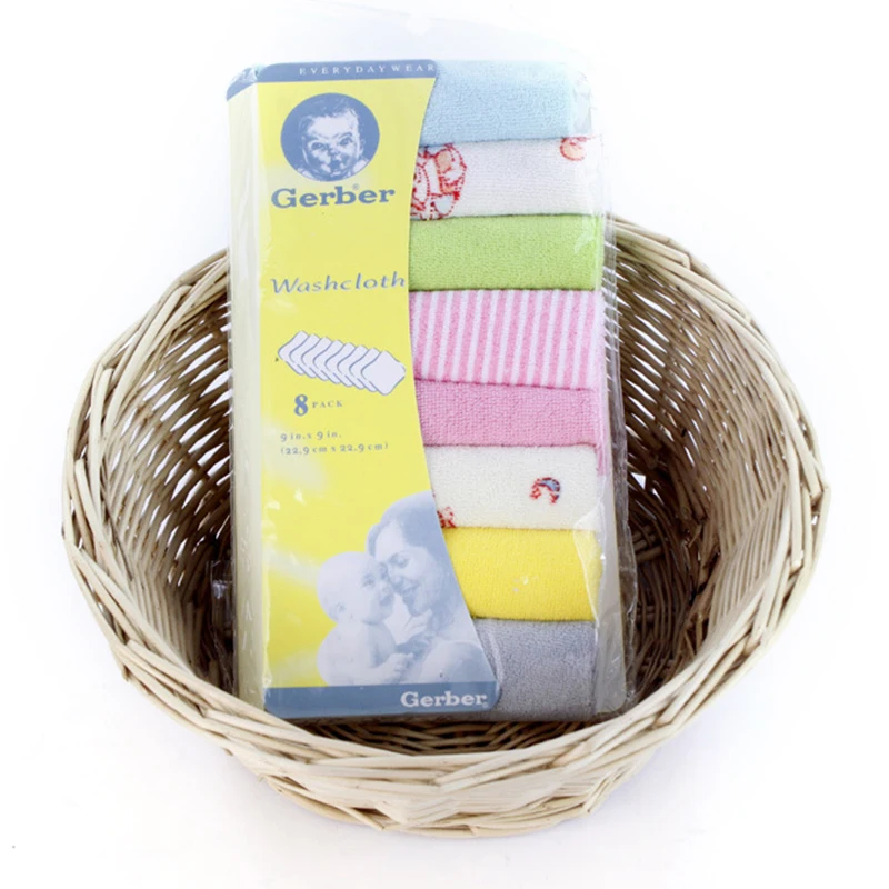 

8pcs/pack Cotton Newborn Baby Towels 22.9*22.9CM Saliva Towel Nursing Towel Bibs Feeding Square Towels Handkerchief Small Towels