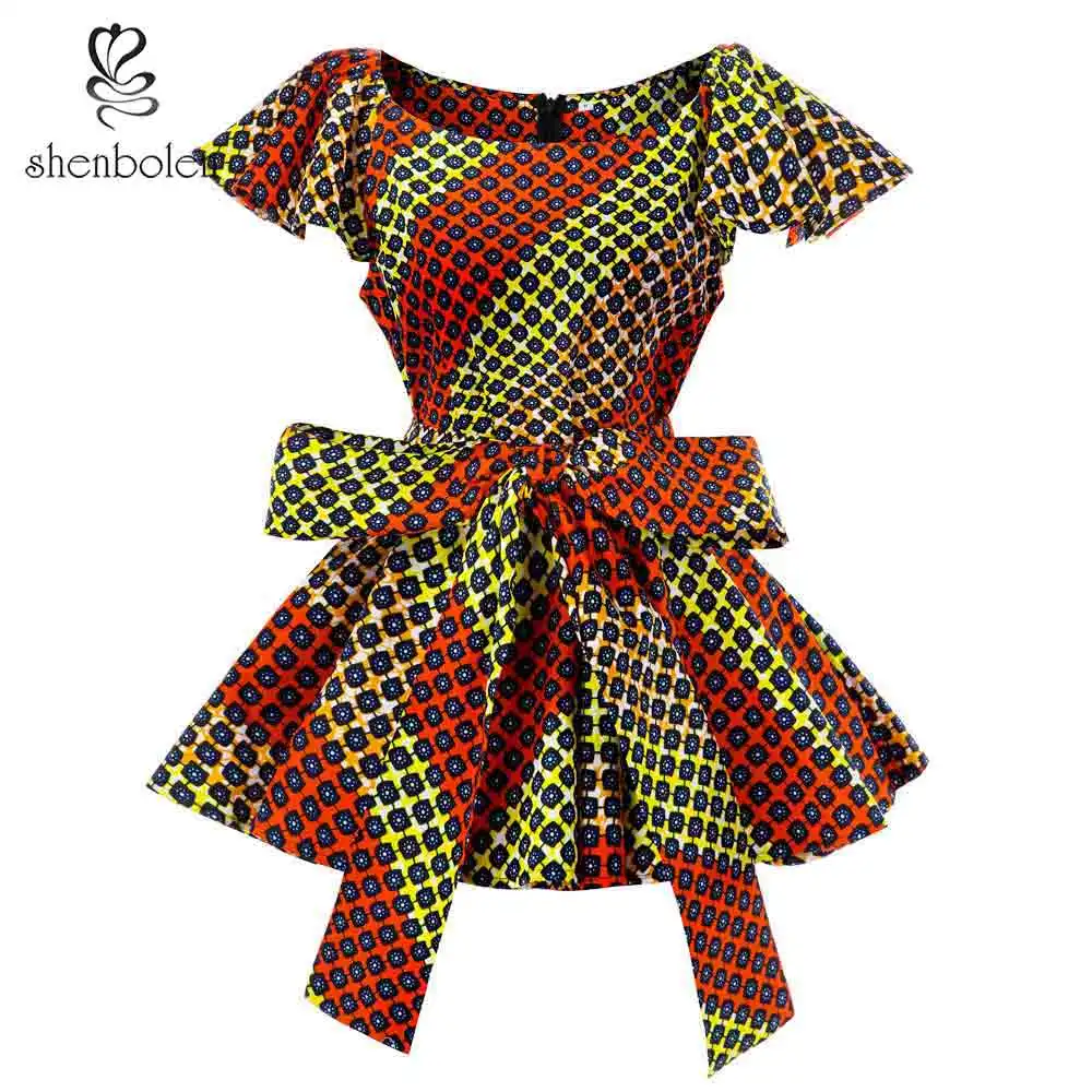 Африканская блузка женская мода Топ традиционная одежда африканская одежда женская рубашка с принтом Топ Дашики одежда размера плюс