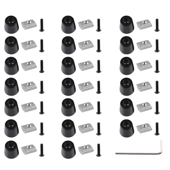 

1Sets Anti Vibration Mat Feet T Sliding Nut Block Square Nuts with Wrench for 2020 Aluminum Extrusion Profile