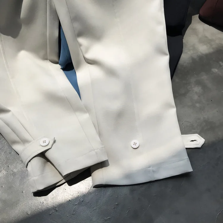 Высокая талия свободные брюки женские элегантные модные женские Pantalones Mujer широкие брюки длиной до щиколотки повседневные брюки Spodnie Damskie
