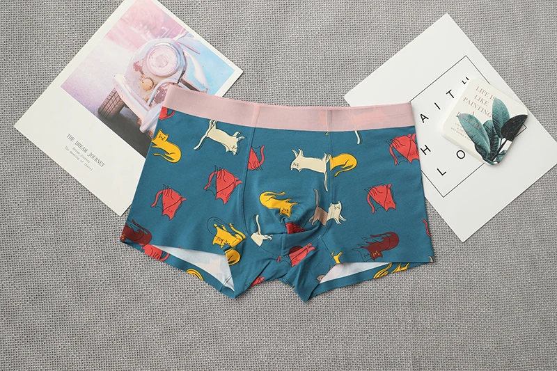 Мужские трусы боксеры с мультяшным принтом Модальные хлопковое Мужское нижнее