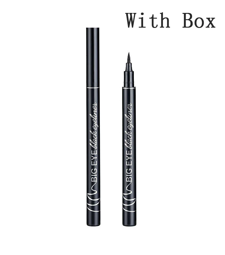 1 pc with box 1 шт., водостойкий жидкий карандаш для подводки глаз, Стойкий черный карандаш для подводки глаз, прочный, красивый, макияж, косметика, инструменты, Прямая поставка - Цвет: 1 pc with box