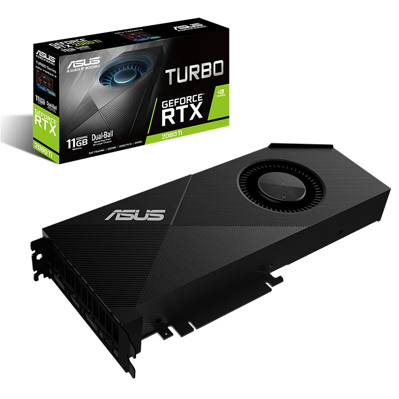 ASUS TURBO-RTX2080TI-11G TURBO-RTX 2080TI-11G jeu de bureau Carte
Graphique GDDR6 Soutien 4 sortie écran