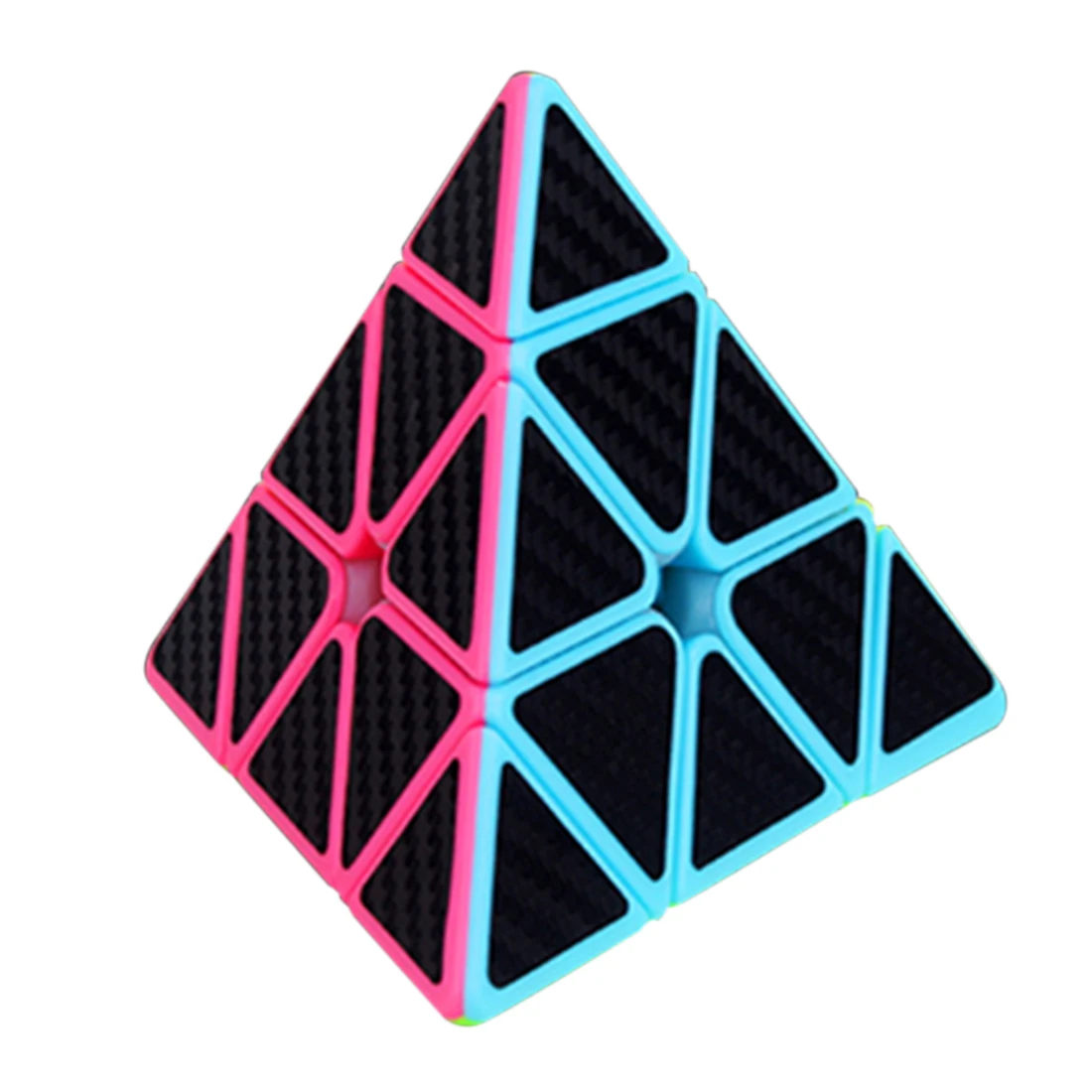

1641 Pyramid Carbon Fiber Magic Cube - Four Color Rainbow Drop Shipping