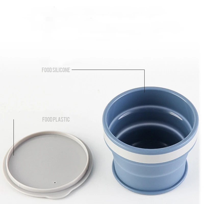 New Hight Quaily Coffee Mugs Travel Collapsible Silicone Cup Folding Water Cups Food Grade Drinking Ware Mug Tea Coffee Cups