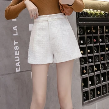 

Woollen Woolen Shorts Women 2019 Autumn And Winter New High Waist Clothes A Word Wide Leg Boots Cotton Shorts