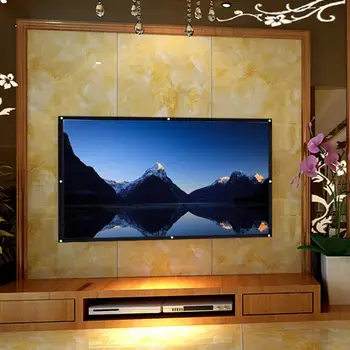 

Projection Curtain PVC-Edging White Soft 16: 9 Portable Home 3D HD Foldable Screen Hot