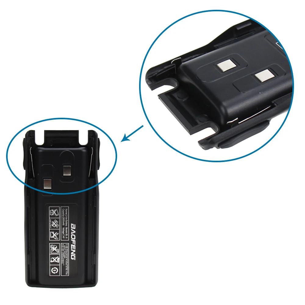 2X BaoFeng оригинальная замена Батарея BL-8 для Baofeng UV-82 UV-82L UV-8D UV-89 UV-82HP UV-82HX