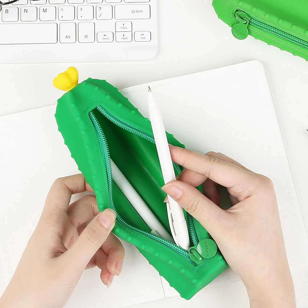 Estuche de lápices de forma de Cactus, estuche escolar para guardar lápices, material escolar, papelería, 1 unidad|Estuches escolares| - AliExpress