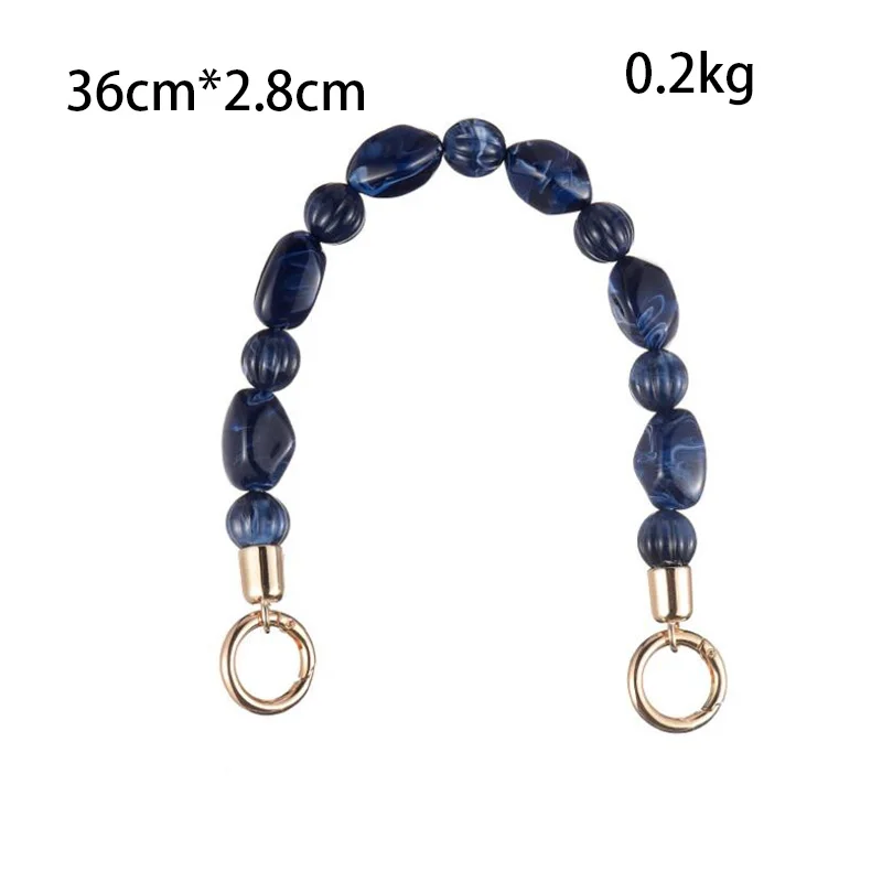 New gemstone beads short armband resin short strap single shoulder bag clutch strap qq568