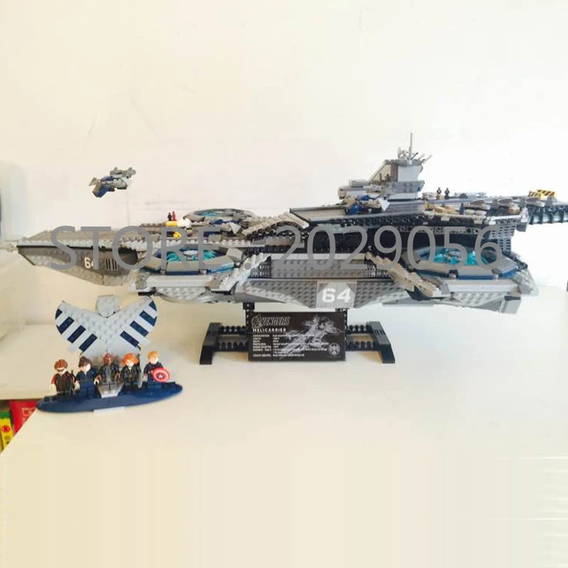 07043 Супер Герои щит Helicarrier 3057 шт Модели Строительные блоки комплекты кирпичей мальчик игрушки совместимы с bela 76042