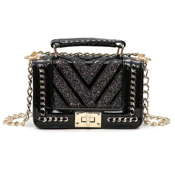 

European Fashion Female Square Bag 2020 New Quality PU Leather Women's Designer Handbag Rivet Lock Chain Shoulder Messenger bags