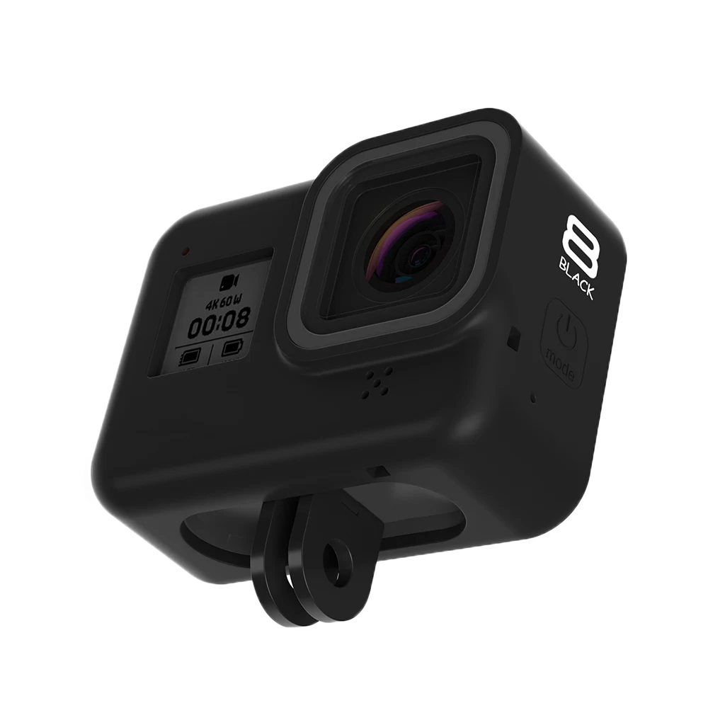 Силиконовый чехол для GoPro Hero 8, защитный силиконовый чехол, чехол для GoPro Hero 8, черный, аксессуары для экшн-камеры