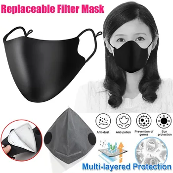 

Reusable Mask Cotton Mascarilla Cover Respirator PM2.5 Mascarillas Anti-Dust Mouth Face Mask Outdoors Masque Black mascherine
