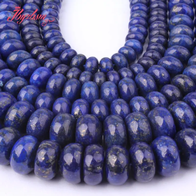 

Rondelle Blue Lapis Lazuli Stone Loose Spacer Beads for DIY Women Men Accessories Necklace Bracelet Earring Jewelry Making15"