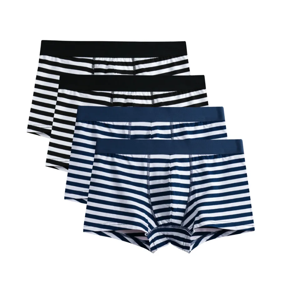 4Pcs A0125 Mix L28 4 шт./партия, лидер продаж, мужские боксеры, нижнее белье, летние, Cueca, цветные, хлопковые, мужские трусы, эластичные шорты, боксеры, чистый цвет, мужские трусы, наборы - Цвет: 4Pcs A0125 Mix L28