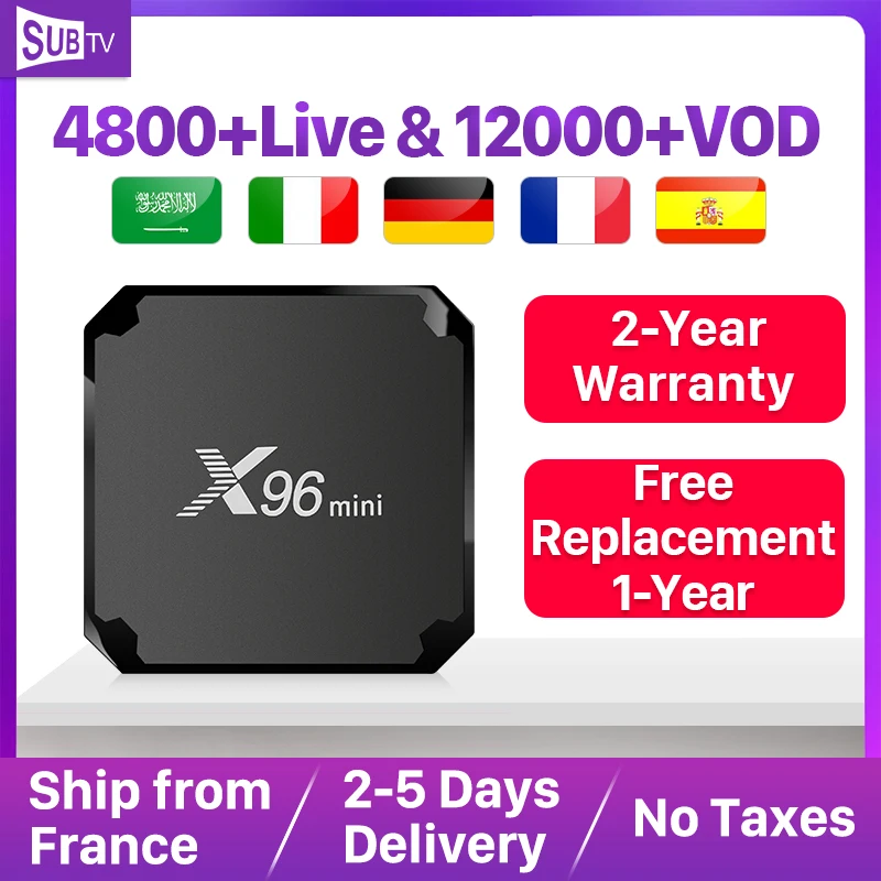 

X96 mini Android 7.1 IPTV France Box 1 Year SUBTV Code Arabic Germany IPTV Box X96mini IP TV Box Belgium Turkish Portugal Sweden