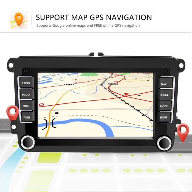 AMPrime 2 din Android 10.0 autoradio lettore multimediale GPS per VW/Volkswagen/Golf/Passat/b7/b6/Skoda/Seat/Octavia/Polo Stereo 4