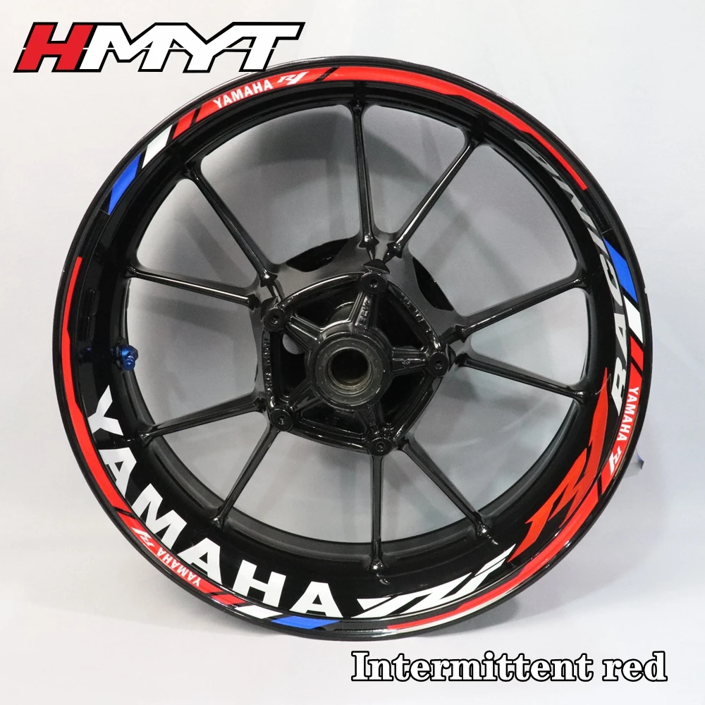 C Для Yamaha R1 r1m мотоцикл Модифицированная наклейка на ступицу колеса Водонепроницаемый светоотражающий обод колеса наклейка цветной край колеса полосы - Цвет: C