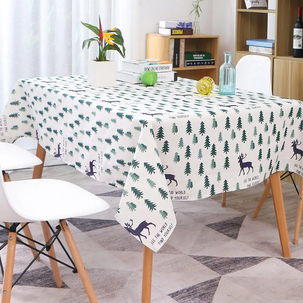 55''x70'' Tablecloth Washable Dust-Proof Table Cover For Dining Kitchen Floral Lace Home Wedding Floral Party Tables