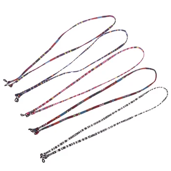 

1/5PCS Retro Eyeglass Sunglasses Cotton Neck String Cord Retainer Strap Eyewear Lanyard Holder With Good Silicone Loop 5mm Wide