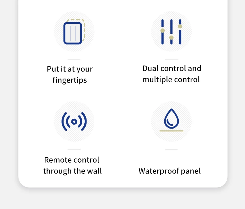 Linptech-Interruptor sem fio auto-alimentado impermeável, sem fiação,
