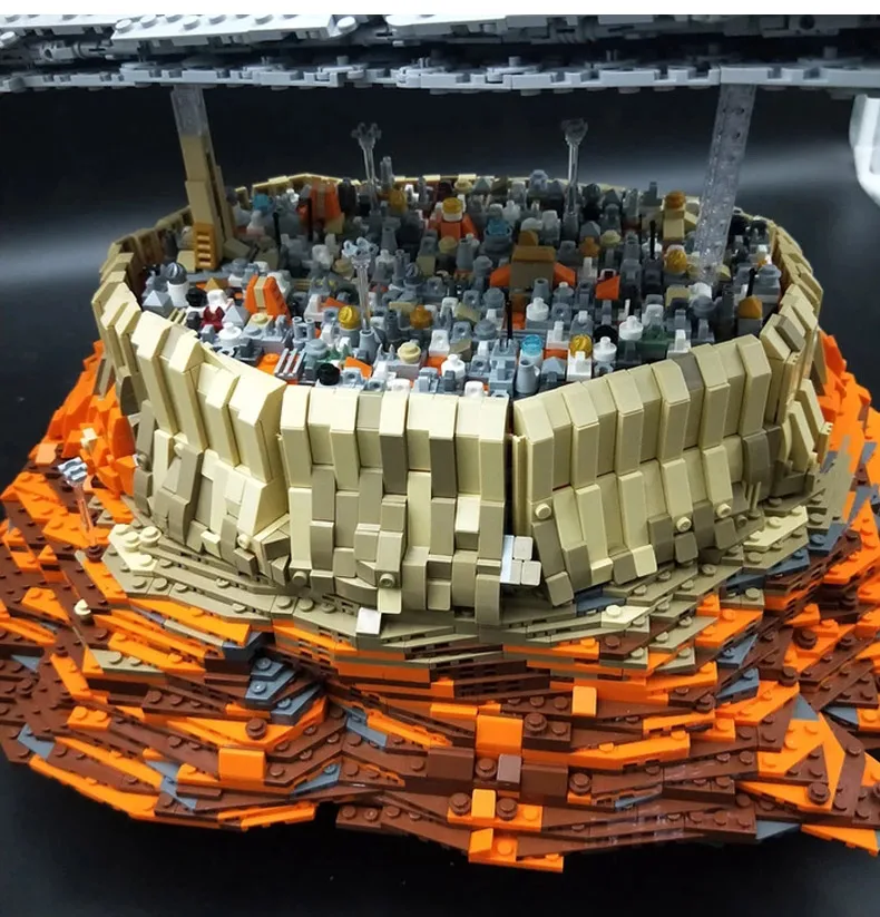MOC Звездные игрушки войны Разрушитель Круизный корабль Империя над джедха город совместим с 18916 строительный блок Рождественский подарок