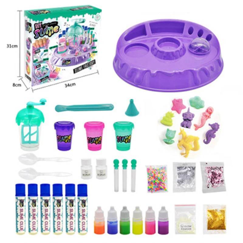 Белый DIY Slime мягкая глина Подарочная коробка бумажная глина мягкая бумага глина Пластилин принадлежности Slimes пушистый клей обучающая игрушка для детей подарок - Цвет: Белый