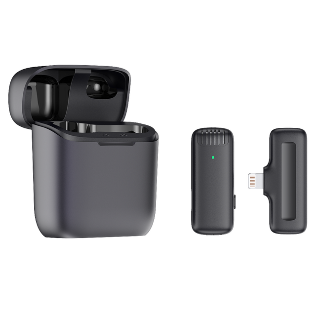 Microphone Wireless Microphone Lavalier with Charging Compartment Recording Youtube Vlog Live for IPhone Android