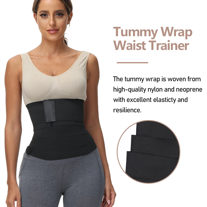 spanx bodysuit Bandage Wrap Waist Trainer Band Tape Beige Snatch Me Up Invisible Tummy Control Waist Trimmer Body Shaper Sauna Shapewear Corset target shapewear