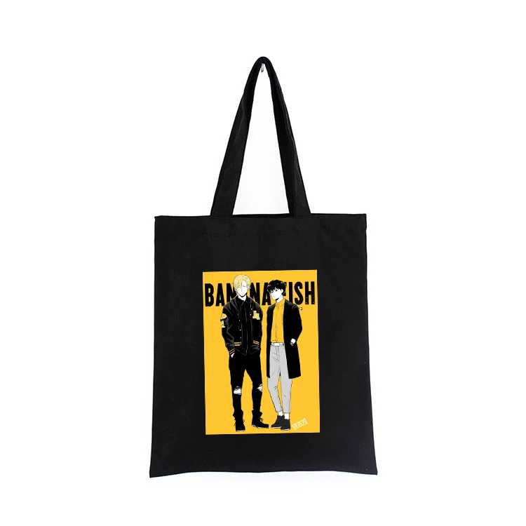 Banana Fish Anime Fashion Canvas Bag Shopper Harajuku Goth Punk Large Capacity Women's bag Casual Handbag Vintage Shoulder Bag 