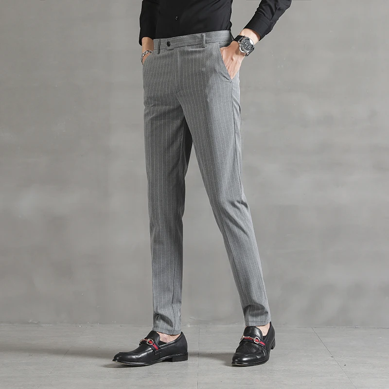 mens casual striped pants