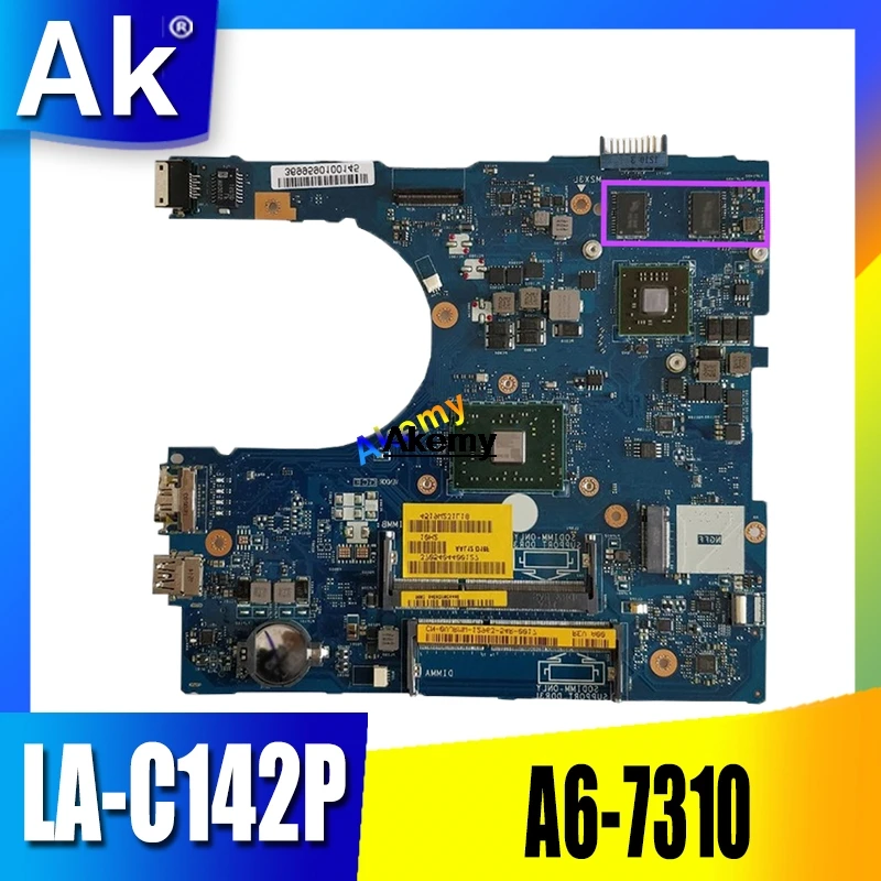 

original AAL12 LA-C142P A6-7310U FOR DELL INSPIRON 5555 5455 laptop motherboard CN-09J3FV 09J3FV mainboard notebook PC
