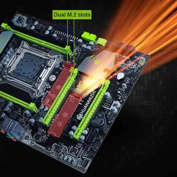 HUANANZHI комплект материнской платы X79 Pro Материнская плата с двойным M.2 слотом NVMe SSD cpu Intel Xeon E5 2640 2,5 GHz ram 16G(4x4G