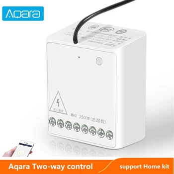 Aqara – module de contrôle bidirectionnel sans fil contrôleur de relais à 2 canaux fonctionne avec xiaomi mijia smart home APP Home Original tanie i dobre opinie CN (Origine) Aqara Two-way control Prêt-à-aller