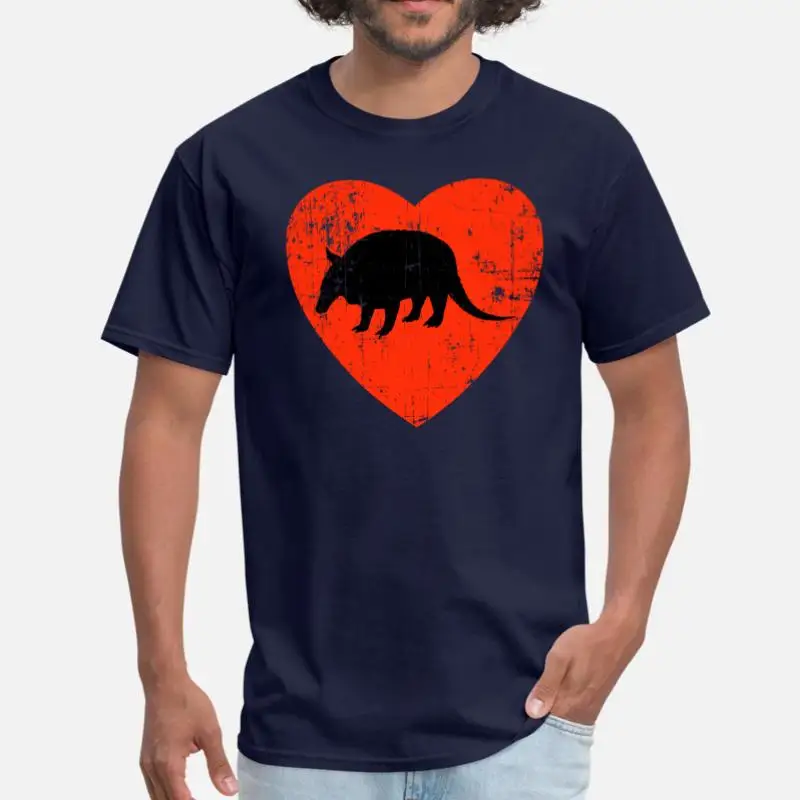 Newest Love My Armadillos Tee Shirt For Mens Women Black Hilarious T-Shirt Short Sleeve Solid Color Tops |