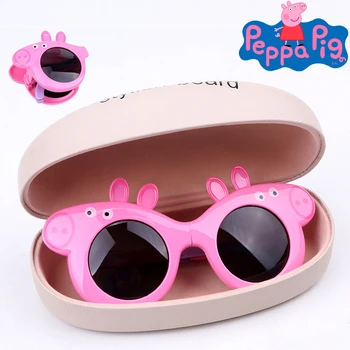

Peppa Pig Children Sunglasses Cute UV Protection Kids Glasses Fashion Anime Figure Model Toys Gift with Box